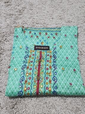 Pakistani Sadabahar Brand Printed Lawn Summer Colection Kurti 42 Bust/large Size